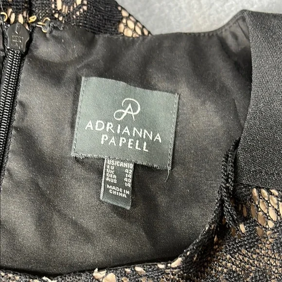 Adrianna Papell Blue Sheath‎ Dress Mock Neck Midi - Picture 6 of 8